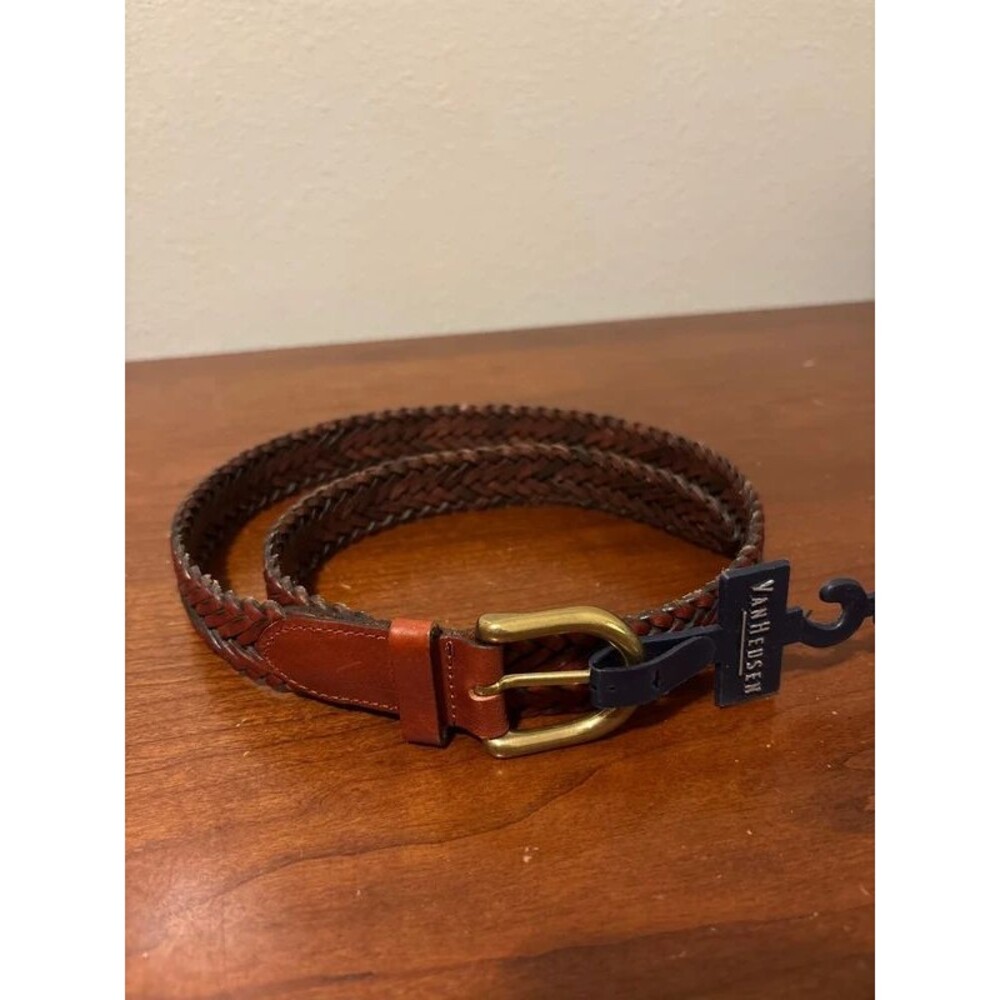 Van Heusen brown braided belt size 34